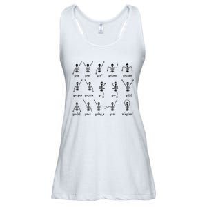 Lazy Teacher Halloween Shirts Trick Or Teach Teacher Skeleton Ladies Essential Flowy Tank