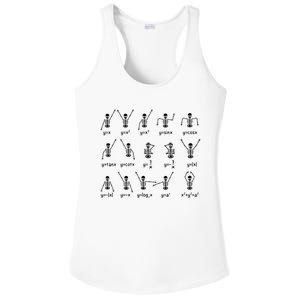 Lazy Teacher Halloween Shirts Trick Or Teach Teacher Skeleton Ladies PosiCharge Competitor Racerback Tank