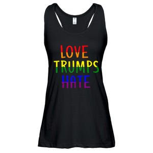 Love Trumps Hate Lgbt Antitrump Ladies Essential Flowy Tank