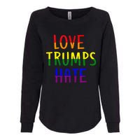 Love Trumps Hate Lgbt Antitrump Womens California Wash Sweatshirt