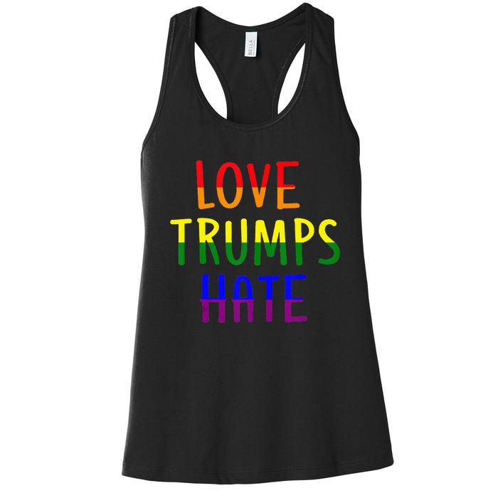 Love Trumps Hate Lgbt Antitrump Women's Racerback Tank