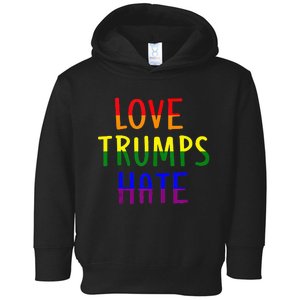 Love Trumps Hate Lgbt Antitrump Toddler Hoodie