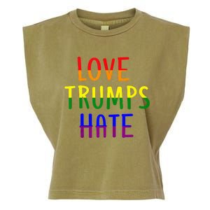 Love Trumps Hate Lgbt Antitrump Garment-Dyed Women's Muscle Tee