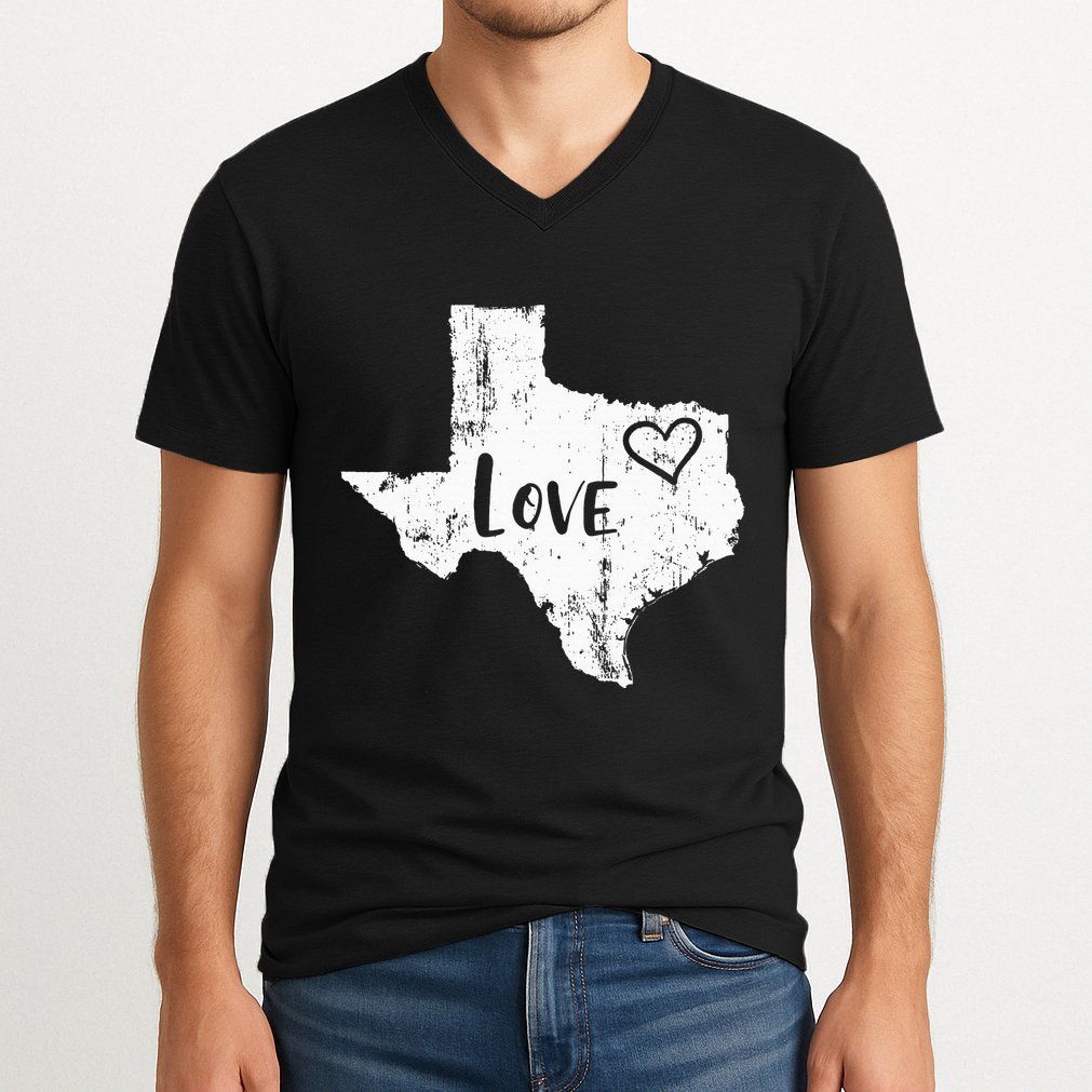 Love Texan Home Texas State Gift V-Neck T-Shirt