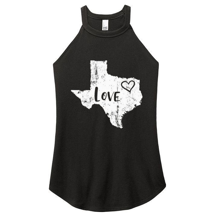 Love Texan Home Texas State Gift Women's Perfect Tri Rocker Tank