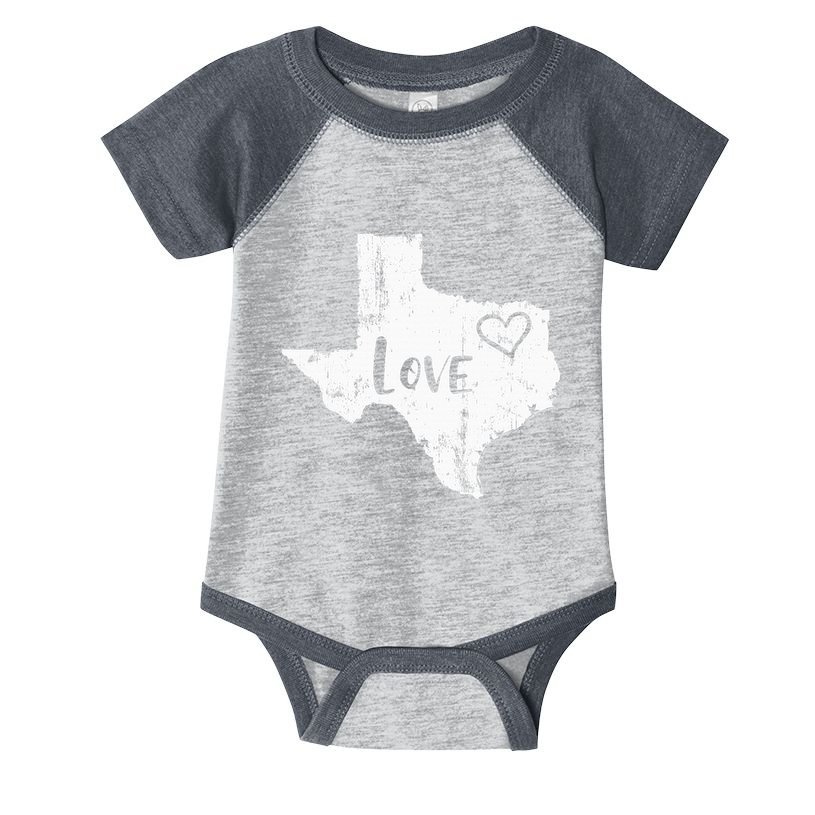 Love Texan Home Texas State Gift Infant Baby Jersey Bodysuit