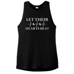 Let Their Hearts Beat Pro Life Anti Abortion Ladies PosiCharge Tri-Blend Wicking Tank