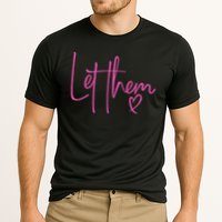 Let Them Heart Script Hot Pink Girls Women Let Them Cooling Performance Crew T-Shirt