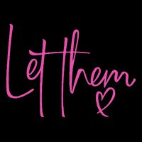 Let Them Heart Script Hot Pink Girls Women Let Them Cooling Performance Crew T-Shirt
