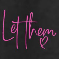 Let Them Heart Script Hot Pink Girls Women Let Them 11oz C Handle Ceramic Mug
