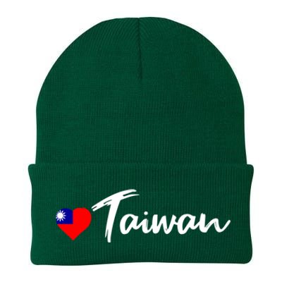 Love Taiwan Heart Country Flag Souvenir Gift Knit Cap Winter Beanie