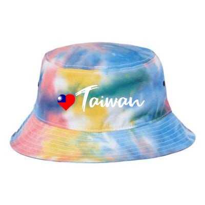 Love Taiwan Heart Country Flag Souvenir Gift Tie Dye Newport Bucket Hat