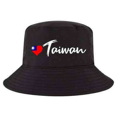 Love Taiwan Heart Country Flag Souvenir Gift Cool Comfort Performance Bucket Hat