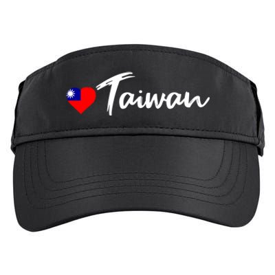 Love Taiwan Heart Country Flag Souvenir Gift Adult Drive Performance Visor