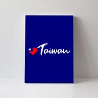 Love Taiwan Heart Country Flag Souvenir Gift Canvas