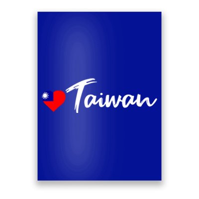 Love Taiwan Heart Country Flag Souvenir Gift Poster