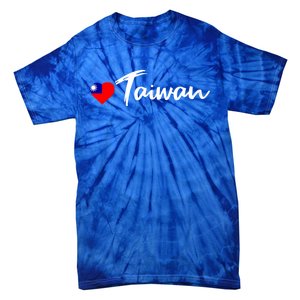 Love Taiwan Heart Country Flag Souvenir Gift Tie-Dye T-Shirt