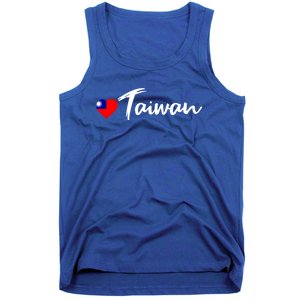 Love Taiwan Heart Country Flag Souvenir Gift Tank Top