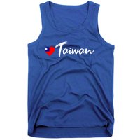 Love Taiwan Heart Country Flag Souvenir Gift Tank Top