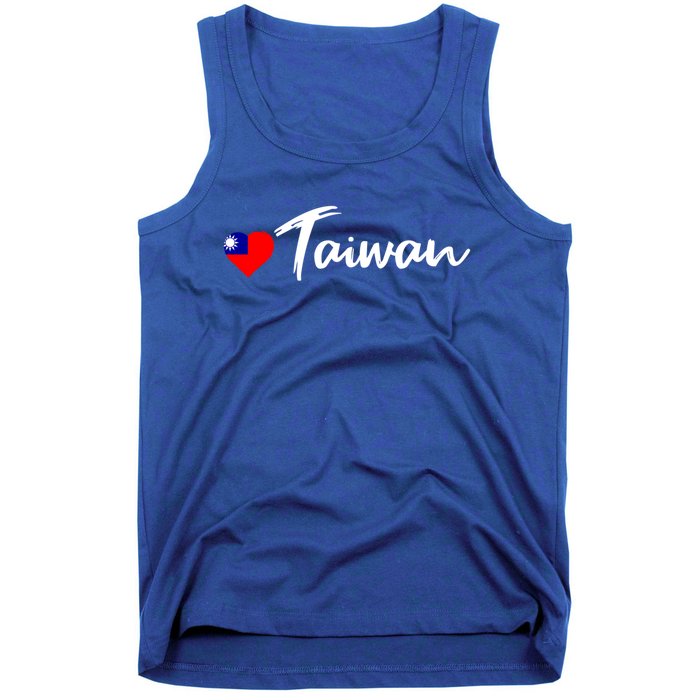 Love Taiwan Heart Country Flag Souvenir Gift Tank Top