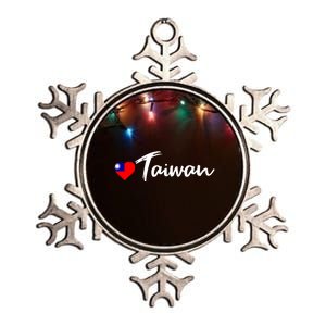 Love Taiwan Heart Country Flag Souvenir Gift Metallic Star Ornament