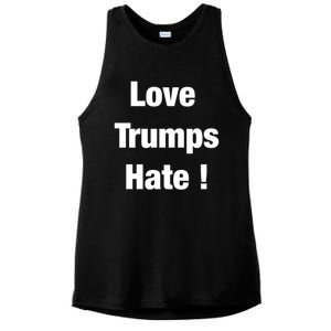 Love Trumps Hate Cool Gift Ladies PosiCharge Tri-Blend Wicking Tank