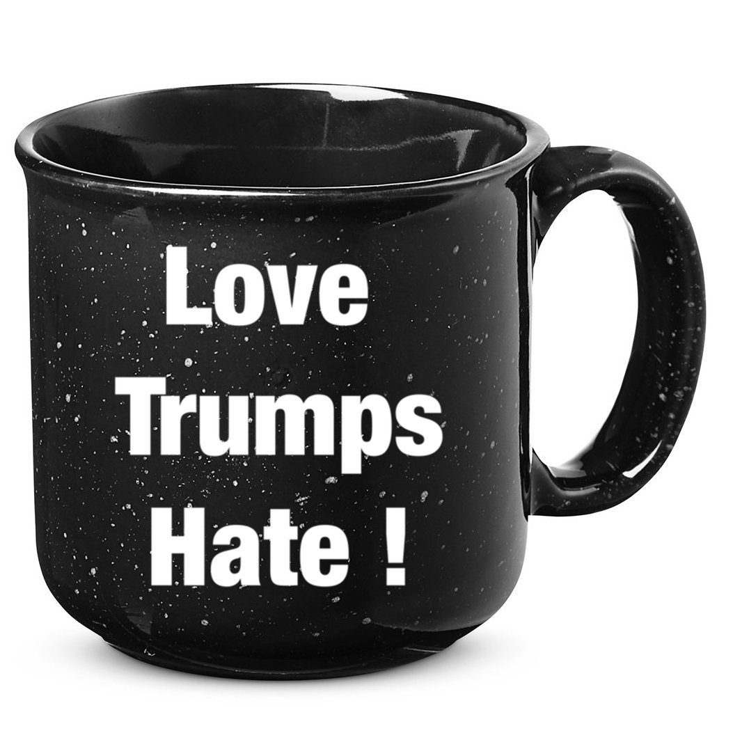 Love Trumps Hate Cool Gift 15oz Campfire Ceramic Mug