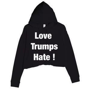 Love Trumps Hate Cool Gift Crop Fleece Hoodie