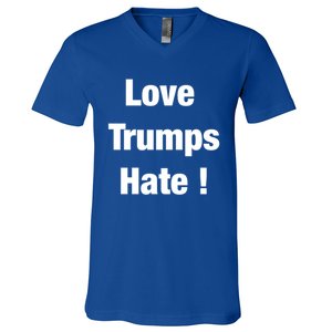 Love Trumps Hate Cool Gift V-Neck T-Shirt