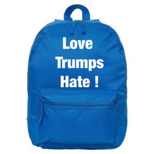 Love Trumps Hate Cool Gift 16 in Basic Backpack