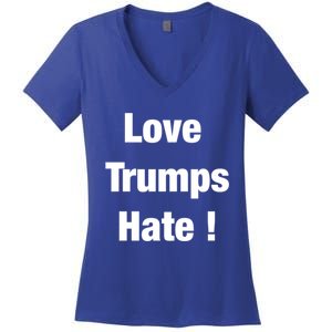 Love Trumps Hate Cool Gift Women's V-Neck T-Shirt