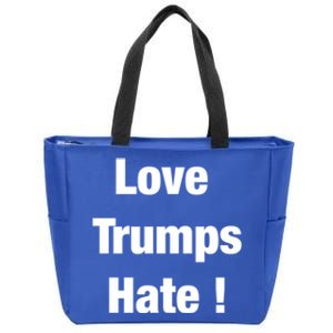 Love Trumps Hate Cool Gift Zip Tote Bag