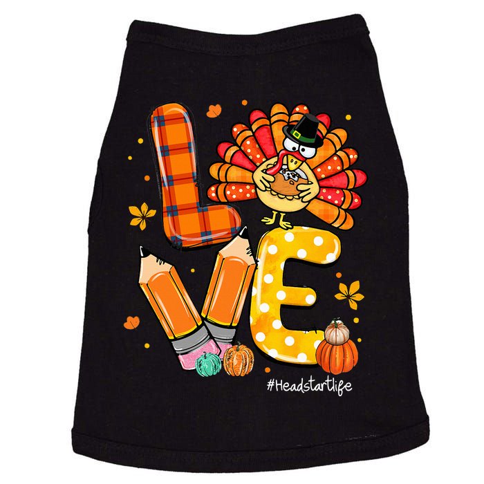 LOVE Turkey Headstart Life Pencil Pumpkin Thanksgiving Doggie Tank