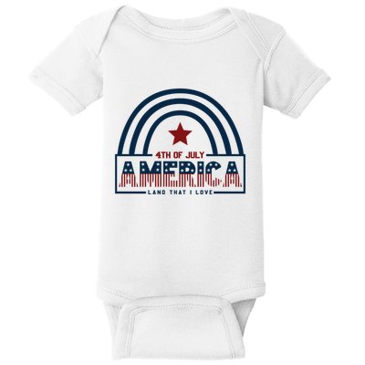 Land That I Love 4th Of July Usa Flag Labor Memorial Day Meaningful Gift Baby Bodysuit