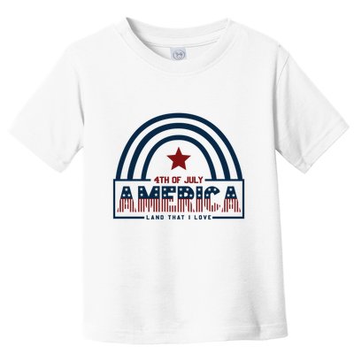 Land That I Love 4th Of July Usa Flag Labor Memorial Day Meaningful Gift Toddler T-Shirt