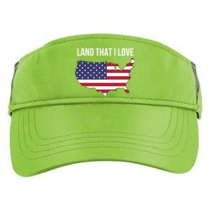 Land That I Love America Usa Flag Patriotic Meaningful Gift Adult Drive Performance Visor