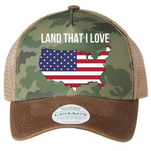 Land That I Love America Usa Flag Patriotic Meaningful Gift Legacy Tie Dye Trucker Hat