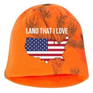 Land That I Love America Usa Flag Patriotic Meaningful Gift Kati - Camo Knit Beanie