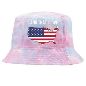 Land That I Love America Usa Flag Patriotic Meaningful Gift Tie-Dyed Bucket Hat