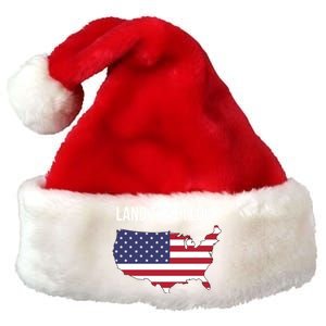 Land That I Love America Usa Flag Patriotic Meaningful Gift Premium Christmas Santa Hat