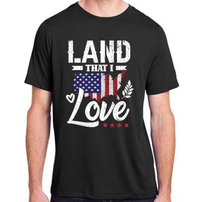 Land That I Love Fun Memorial Day Veteran Graphic Great Gift Adult ChromaSoft Performance T-Shirt