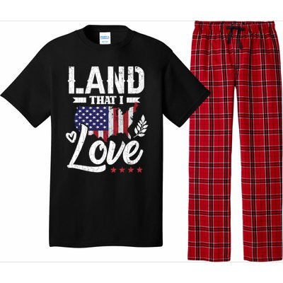 Land That I Love Fun Memorial Day Veteran Graphic Great Gift Pajama Set