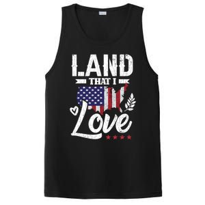 Land That I Love Fun Memorial Day Veteran Graphic Great Gift PosiCharge Competitor Tank