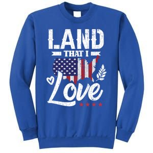 Land That I Love Fun Memorial Day Veteran Graphic Great Gift Sweatshirt