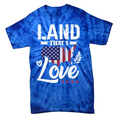 Land That I Love Fun Memorial Day Veteran Graphic Great Gift Tie-Dye T-Shirt