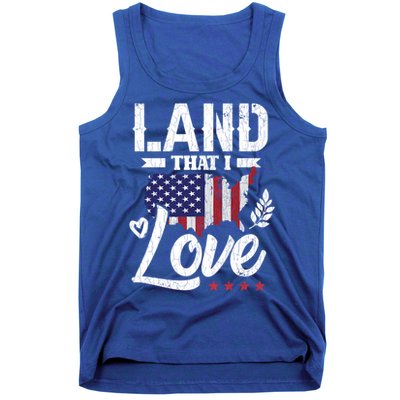 Land That I Love Fun Memorial Day Veteran Graphic Great Gift Tank Top