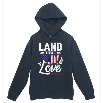 Land That I Love Fun Memorial Day Veteran Graphic Great Gift Urban Pullover Hoodie