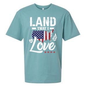 Land That I Love Fun Memorial Day Veteran Graphic Great Gift Sueded Cloud Jersey T-Shirt