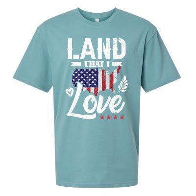 Land That I Love Fun Memorial Day Veteran Graphic Great Gift Sueded Cloud Jersey T-Shirt