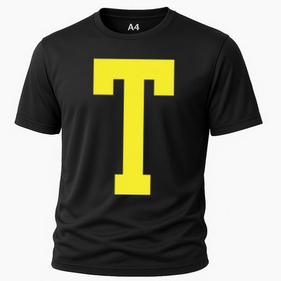Letter T In Yellow Theodore Chipmunk Costume Halloween Performance Shirt